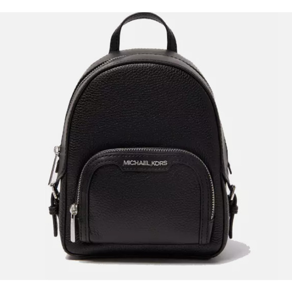 MICHAEL KORS JAYCEE LEATHER XS CONVERTABLE ZIP BACKPACK SHOULDER BAG $398 Black - Picture 1 of 1